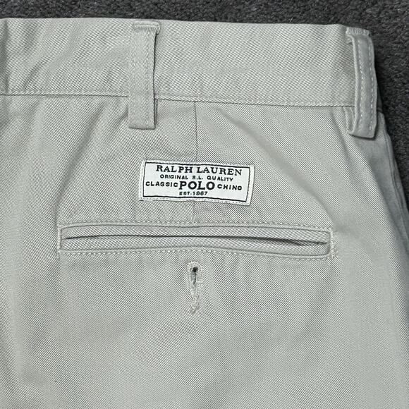 Vintage Polo Ralph Lauren Men's 36 X 27 Prospect Khaki BeigeChinos Pants Tousers - Picture 8 of 10